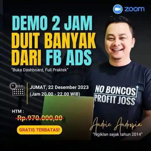 gambar zoom kelas fb ads noboncos